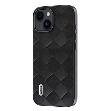 SKALO iPhone 15 ABEEL PU-Läder Skal - Svart
