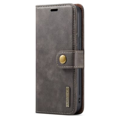 DG MING iPhone 15 Pro 2-i-1 Magnet Plånboksfodral - Grå