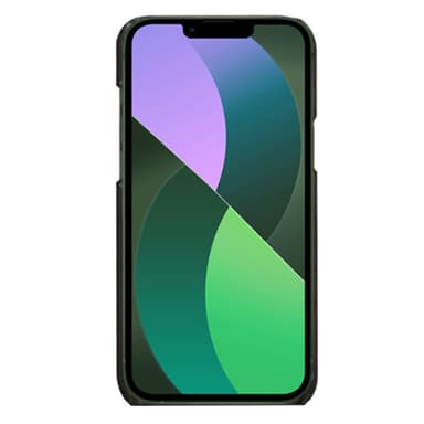 SKALO iPhone 14 PU-Läder Korthållare Skal - Svart