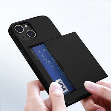 SKALO iPhone 14 Armor Skal Korthållare - Svart