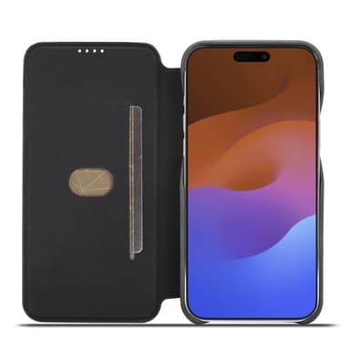 SKALO iPhone 15 Pro LC.IMEEKE Plånboksfodral i PU-Läder - Svart