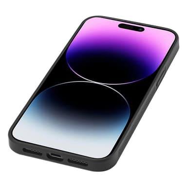 SKALO iPhone 15 Pro Max LC.IMEEKE Carbon Fiber PU-Läder Skal - Svart