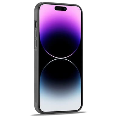 SKALO iPhone 15 Pro Max LC.IMEEKE Carbon Fiber PU-Läder Skal - Svart