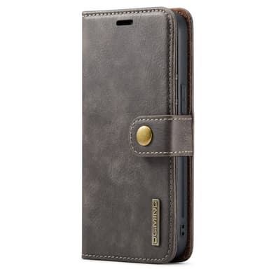 DG MING iPhone 14 2-i-1 Magnet Plånboksfodral - Grå