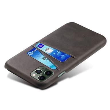 SKALO iPhone 14 PU-Läder Korthållare Skal - Svart