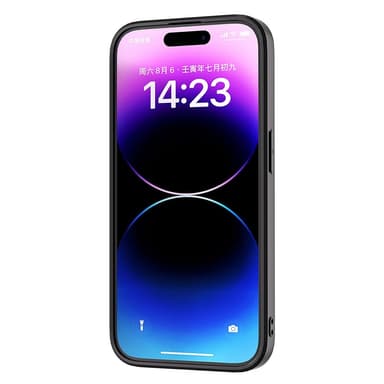 SKALO iPhone 15 ABEEL PU-Läder Skal - Svart
