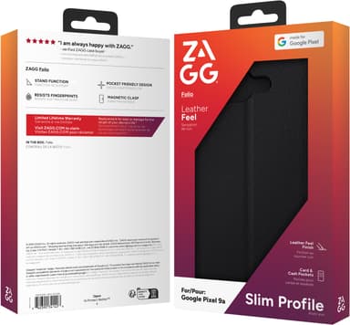 Zagg Google Pixel 9a plånboksfodral (svart)