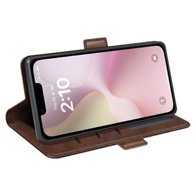 SKALO iPhone 16e Premium ID Plånboksfodral - Brun