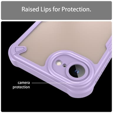 SKALO iPhone 16e Armor Hybrid Frosted Skal - Lila