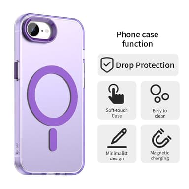 SKALO iPhone 16e Candy Series Hybrid Skal - Lila