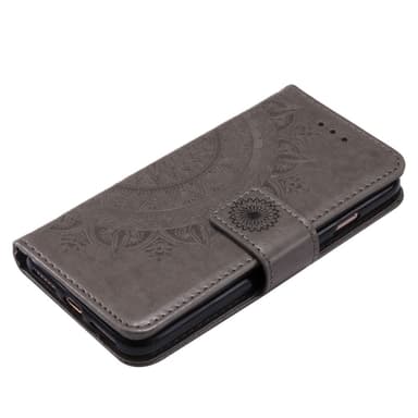 SKALO iPhone 16e Mandala Plånboksfodral - Grå