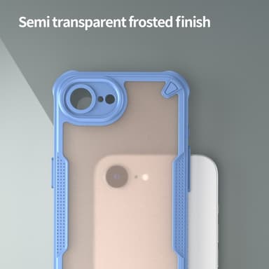 SKALO iPhone 16e Armor Hybrid Frosted Skal - Blå