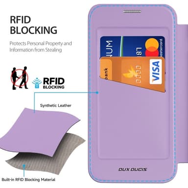 DUX DUCIS iPhone 16e Skin X Pro Plånbok - Lila