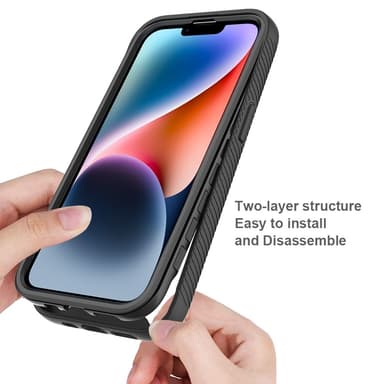 SKALO iPhone 16e Shockproof Clear Hybrid Skal - Svart