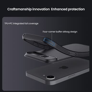 NILLKIN iPhone 16e CamShield Pro Series Skal - Svart