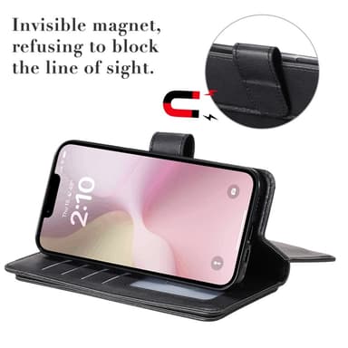 SKALO iPhone 16e KT 10-FACK Plånboksfodral - Svart