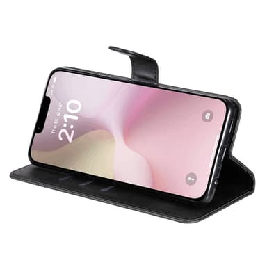 SKALO iPhone 16e Klassisk Dragkedja Plånboksfodral - Svart