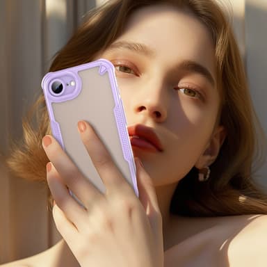 SKALO iPhone 16e Armor Hybrid Frosted Skal - Lila