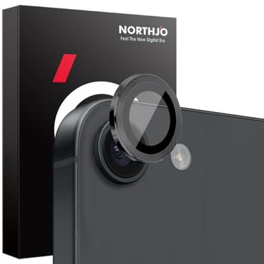 SKALO iPhone 16e NORTHJO Kameraskydd Metallring - Svart