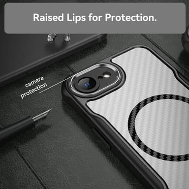 SKALO iPhone 16e Translucent Carbon Skal - Svart