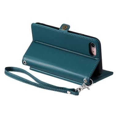 SKALO iPhone 16e PU-Läder Envelope Plånboksfodral - Grön