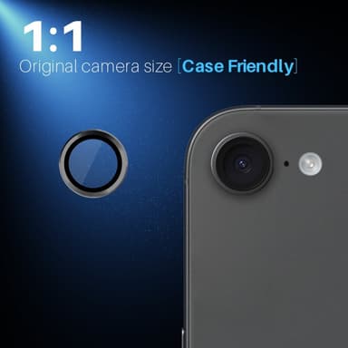 SKALO iPhone 16e NORTHJO Kameraskydd Metallring - Svart
