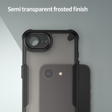 SKALO iPhone 16e Armor Hybrid Frosted Skal - Svart
