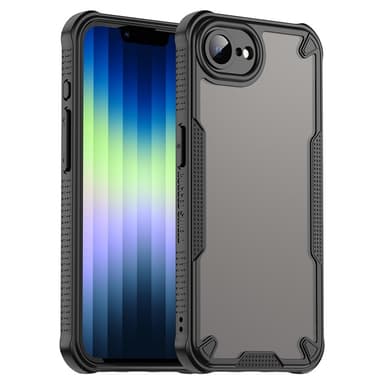SKALO iPhone 16e Armor Hybrid Frosted Skal - Svart