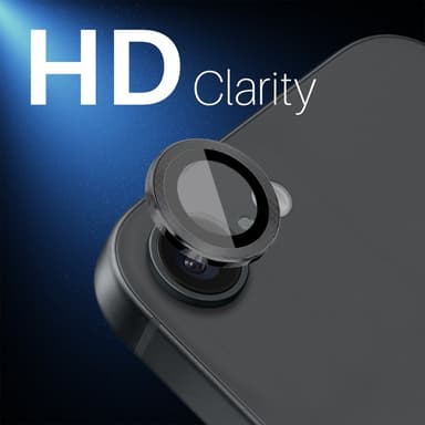 SKALO iPhone 16e NORTHJO Kameraskydd Metallring - Svart