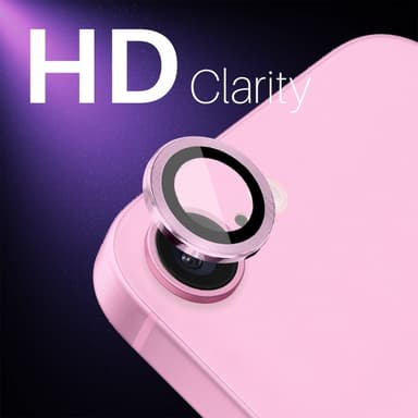 SKALO iPhone 16e NORTHJO Kameraskydd Metallring - Rosa