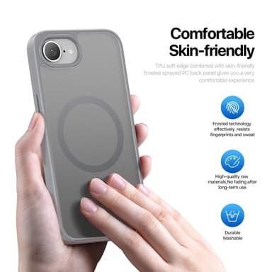 DUX DUCIS iPhone 16e Yind Series Matt Finish Skal - Grå
