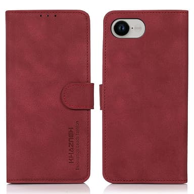 SKALO iPhone 16e KHAZNEH Plånboksfodral - Röd