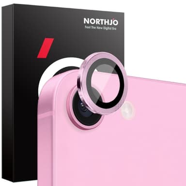 SKALO iPhone 16e NORTHJO Kameraskydd Metallring - Rosa