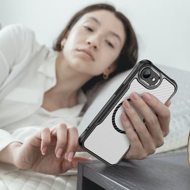 SKALO iPhone 16e Translucent Carbon Skal - Svart