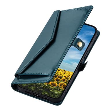 SKALO iPhone 16e PU-Läder Envelope Plånboksfodral - Grön