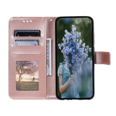 SKALO iPhone 16e Mandala Plånboksfodral - Roséguld
