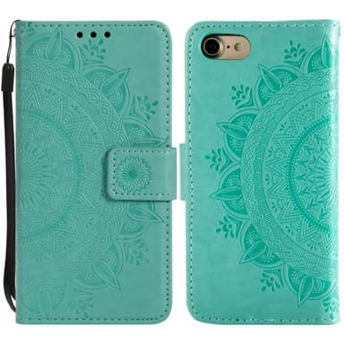 SKALO iPhone 16e Mandala Plånboksfodral - Turkos