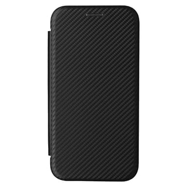 SKALO iPhone 16e Carbon Fiber Plånboksfodral - Svart