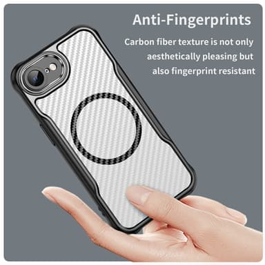 SKALO iPhone 16e Translucent Carbon Skal - Svart