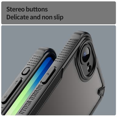 SKALO iPhone 16e Armor Hybrid Frosted Skal - Svart