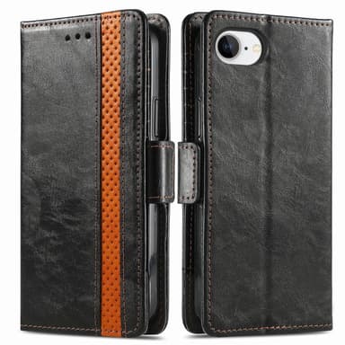 SKALO iPhone 16e CASENEO 002 Premium Plånboksfodral - Svart