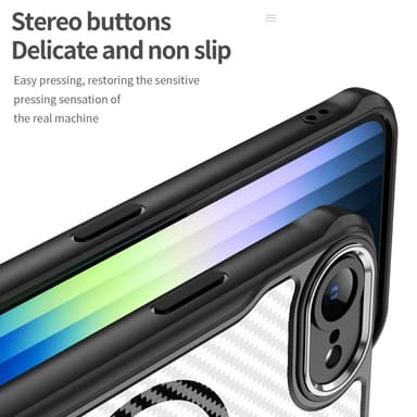 SKALO iPhone 16e Translucent Carbon Skal - Svart