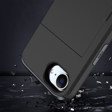 SKALO iPhone 16e Armor Korthållare Skal - Svart