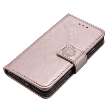 SKALO iPhone 16e Mandala Plånboksfodral - Roséguld