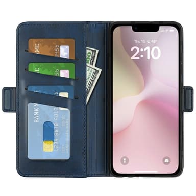 SKALO iPhone 16e Premium ID Plånboksfodral - Blå