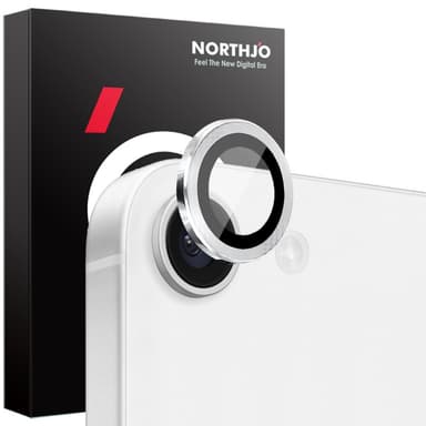 SKALO iPhone 16e NORTHJO Kameraskydd Metallring - Silver
