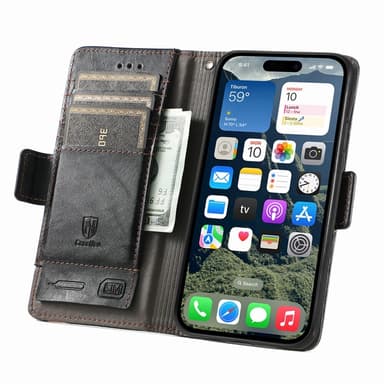 SKALO iPhone 16e CASENEO 002 Premium Plånboksfodral - Svart