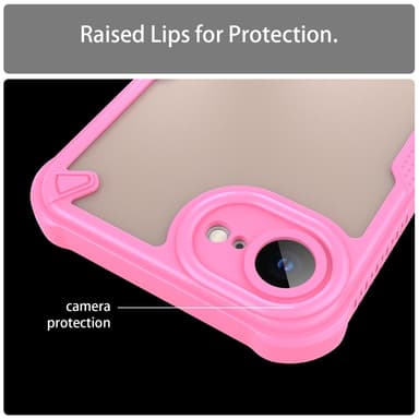 SKALO iPhone 16e Armor Hybrid Frosted Skal - Rosa