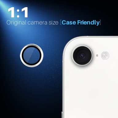 SKALO iPhone 16e NORTHJO Kameraskydd Metallring - Silver