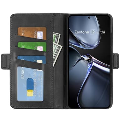 SKALO Asus Zenfone 12 Ultra 5G Premium ID Plånboksfodral - Svart
